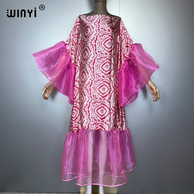 Summer Evenings Clothing - فستان سهرة صيفي بأكمام منتفخة (ed)