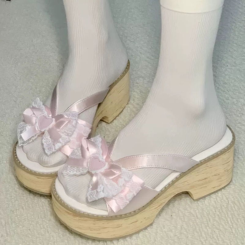 Summer Clothing Stores - صنادل نسائية صيفية مريحة بكعب عالٍ،