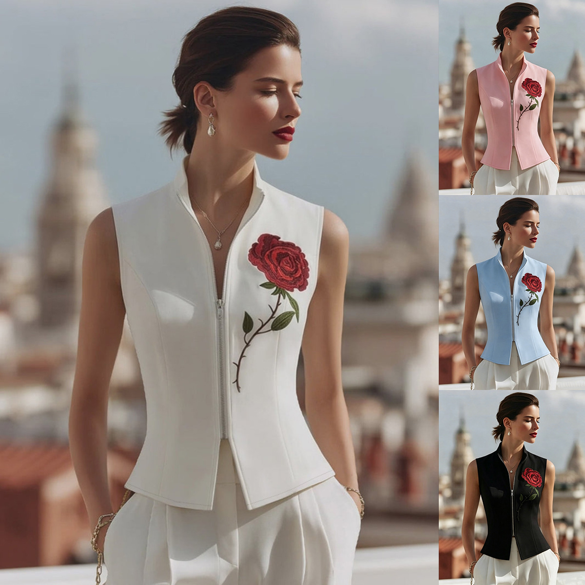 Summer Rose Clothing - فستان نسائي جديد 2026 بدون أكمام