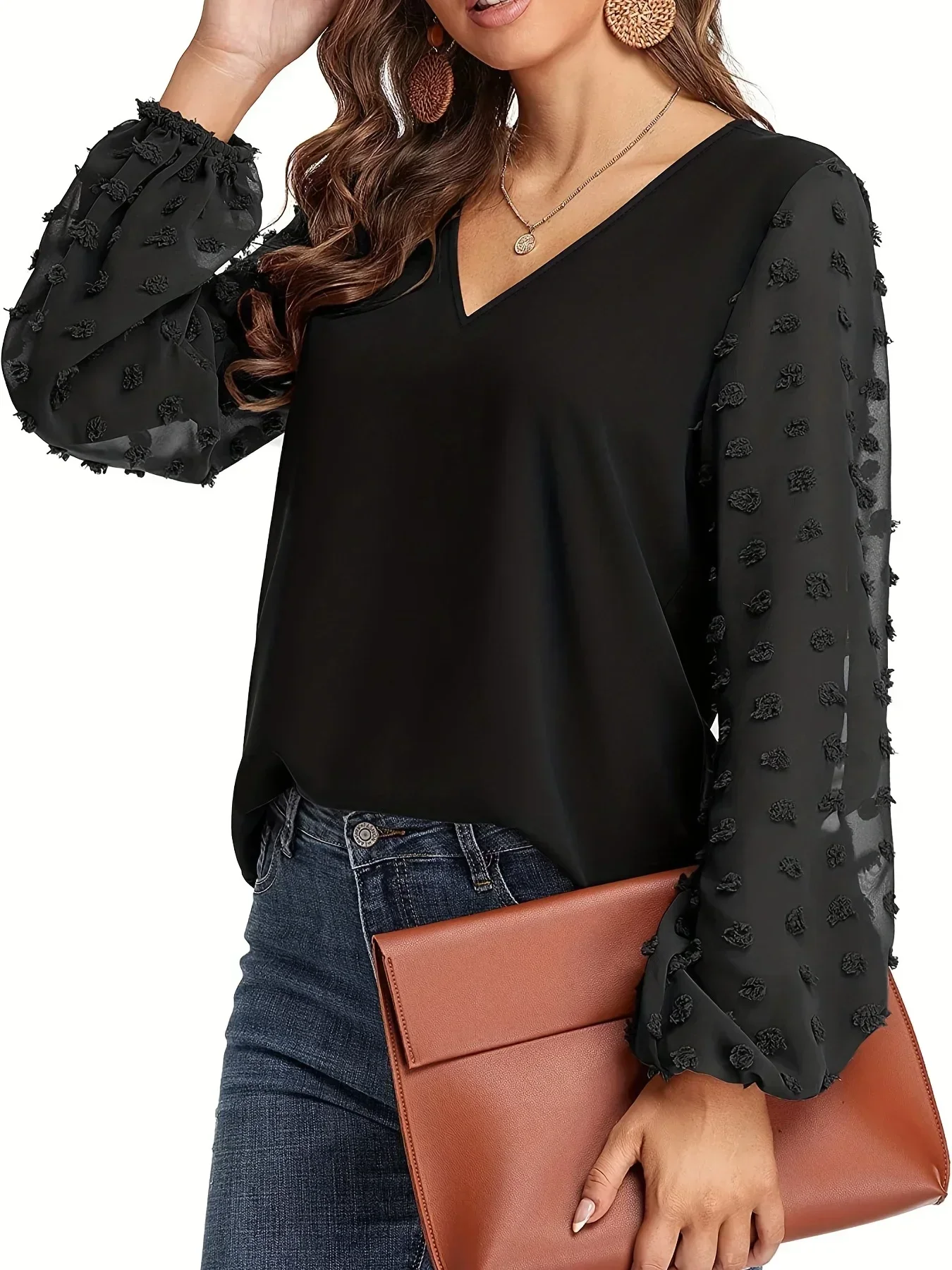 Summer Clothing Plus - المرأة حجم كبير 1XL-5XL السويسري نقطة