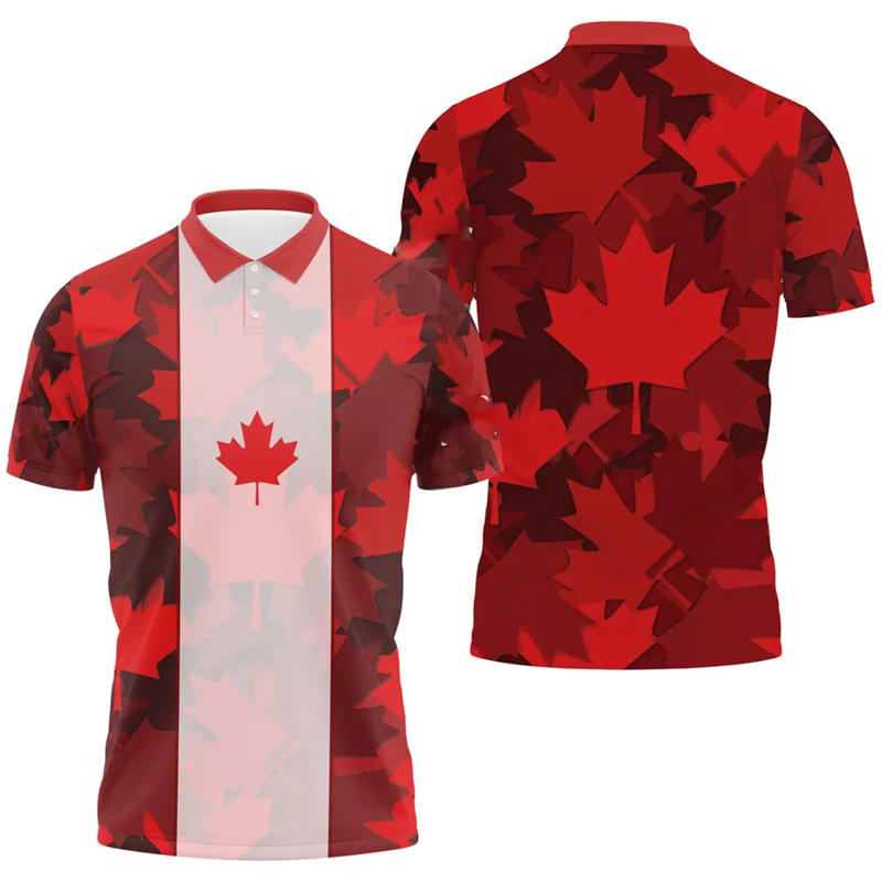 مابل ليف العلم قميص بولو للرجا - مراجعة Summer Clothing Canada وسعره