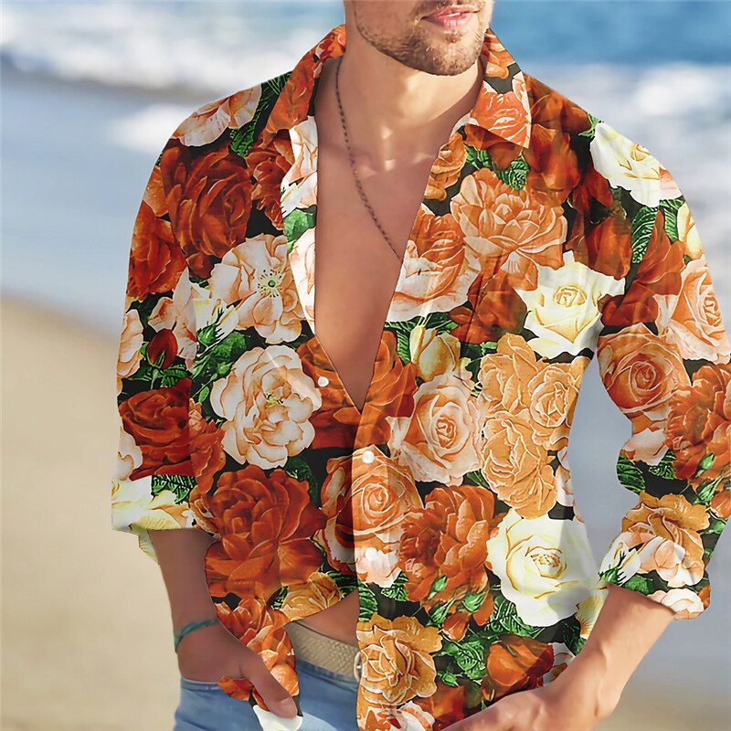 قميص رجالي موضة 2023 نمط ورود  - مراجعة Summer Rose Clothing وسعره