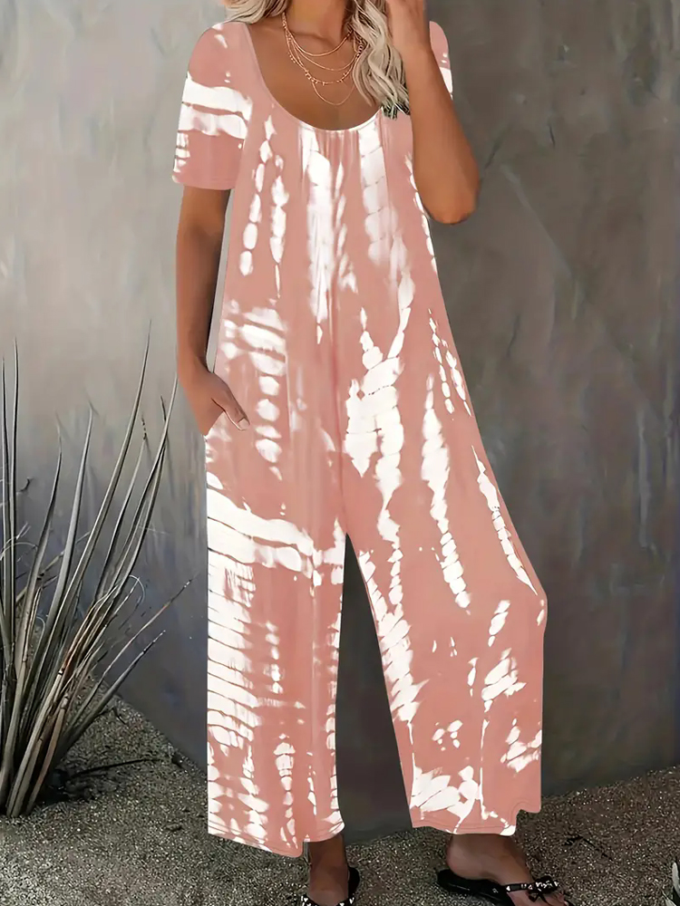 بذلة نسائية مطبوعة برقبة مستدي - مراجعة Summer Clothing Plus وسعره