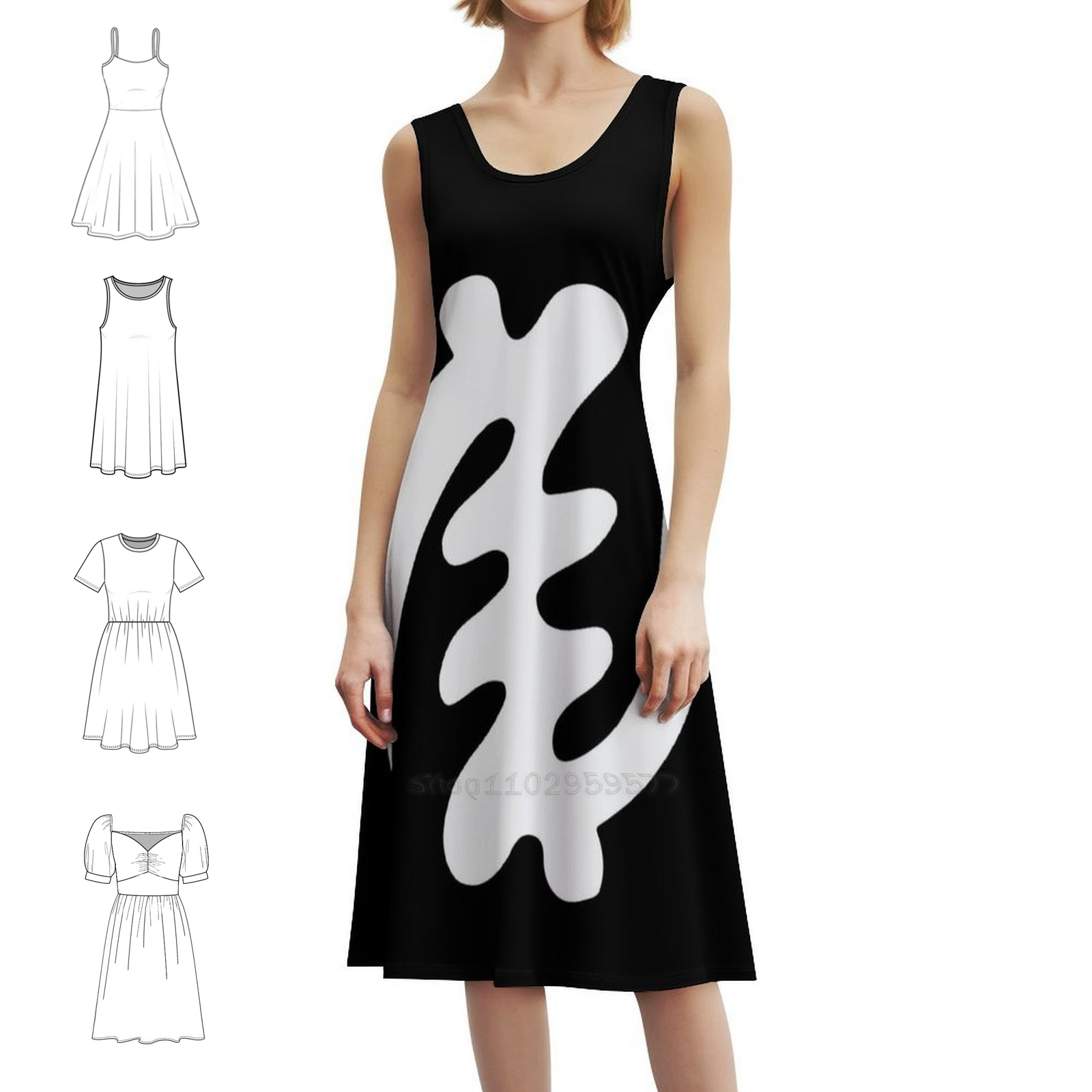 فستان Gye Nyame باللون الأبيض  - مراجعة Summer Clothing Design وسعره