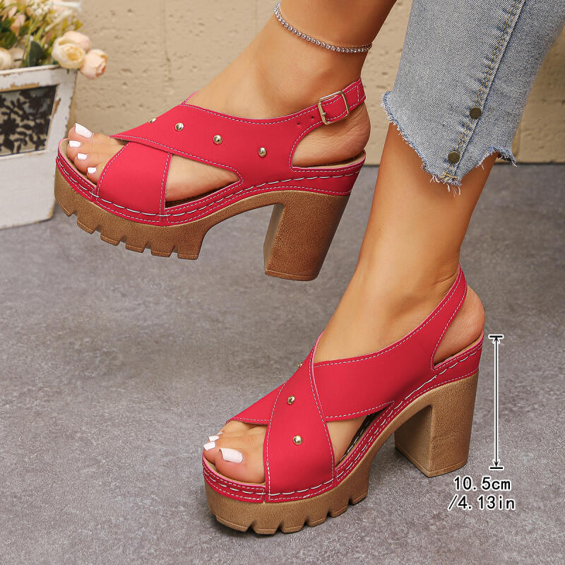 خمر سوبر عالية الكعب عبر حزام  - مراجعة Summer Clothing Stores وسعره