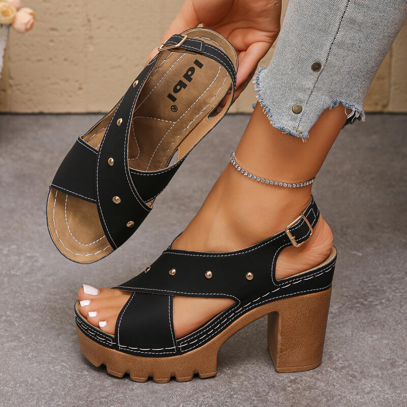 خمر سوبر عالية الكعب عبر حزام  - مراجعة Summer Clothing Stores وسعره
