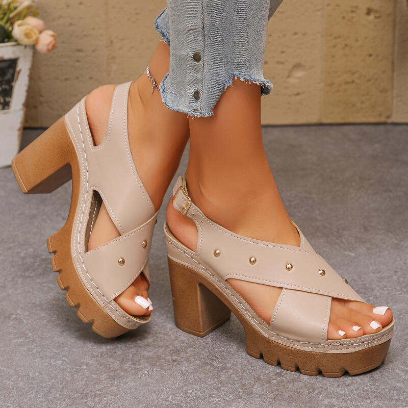خمر سوبر عالية الكعب عبر حزام  - مراجعة Summer Clothing Stores وسعره