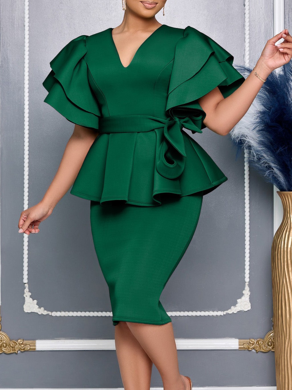 فستان نسائي صيفي أنيق بياقة عل - مراجعة Summer Evenings Clothing وسعره